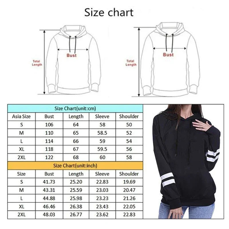 Women's Casual Hoodies Slim Fit Versatile Sweatshirts Comfortable Pullovers for Daily Wear Soft Striped Style