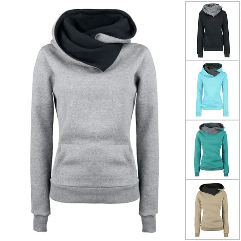 Women's Hooded Sweatshirt Casual Long Sleeve Pullover Warm Fleece Hoodie High Quality Streetwear