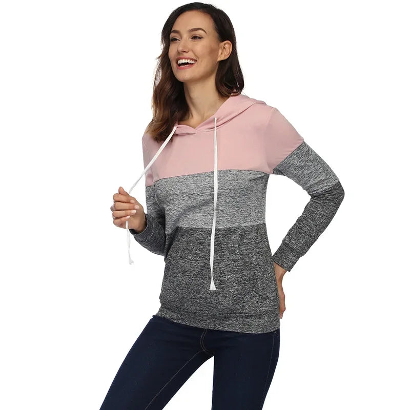 Women's Spring 2024 Sweatshirt Tracksuit High-Quality Versatile Hoodies for Daily Wear & Jogging