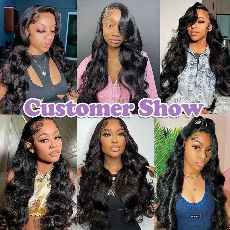 30-34 Inch Transparent Lace Front Human Hair Wig Body Wave 13x4 & 13x6 Pre-Plucked Brazilian Remy Full Lace Wig