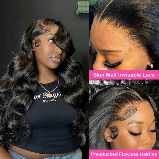 30-34 Inch Body Wave 13x6 HD Lace Frontal Wig  Affordable 100% Human Hair Brazilian Pre-Plucked Lace Front Wig