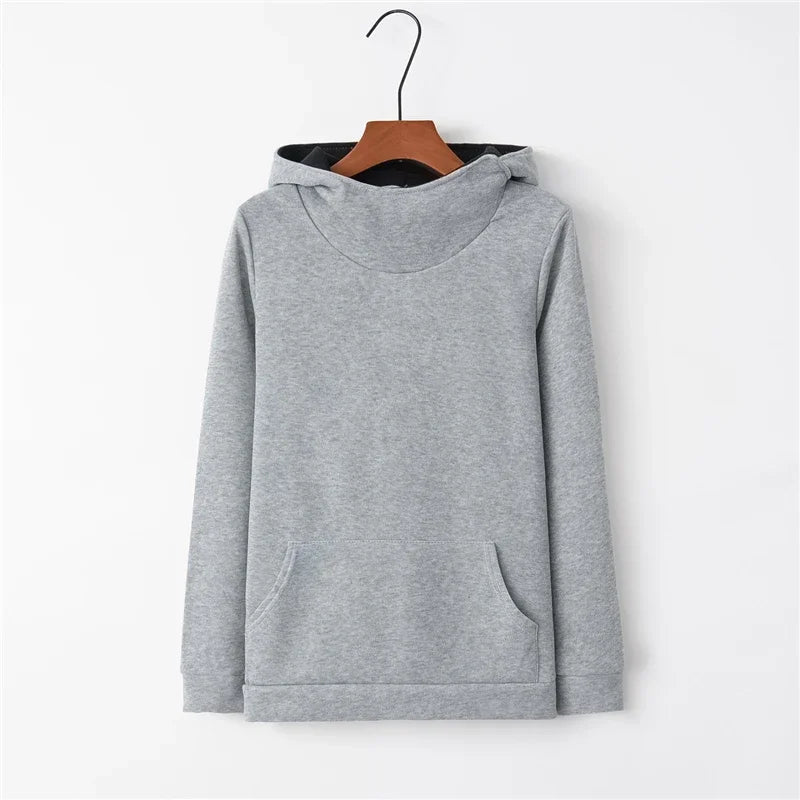 Women's Hooded Sweatshirt Casual Long Sleeve Pullover Warm Fleece Hoodie High Quality Streetwear