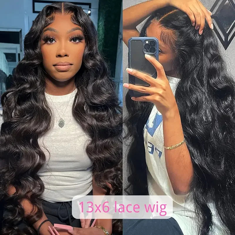 30-34 Inch Transparent Lace Front Human Hair Wig Body Wave 13x4 & 13x6 Pre-Plucked Brazilian Remy Full Lace Wig