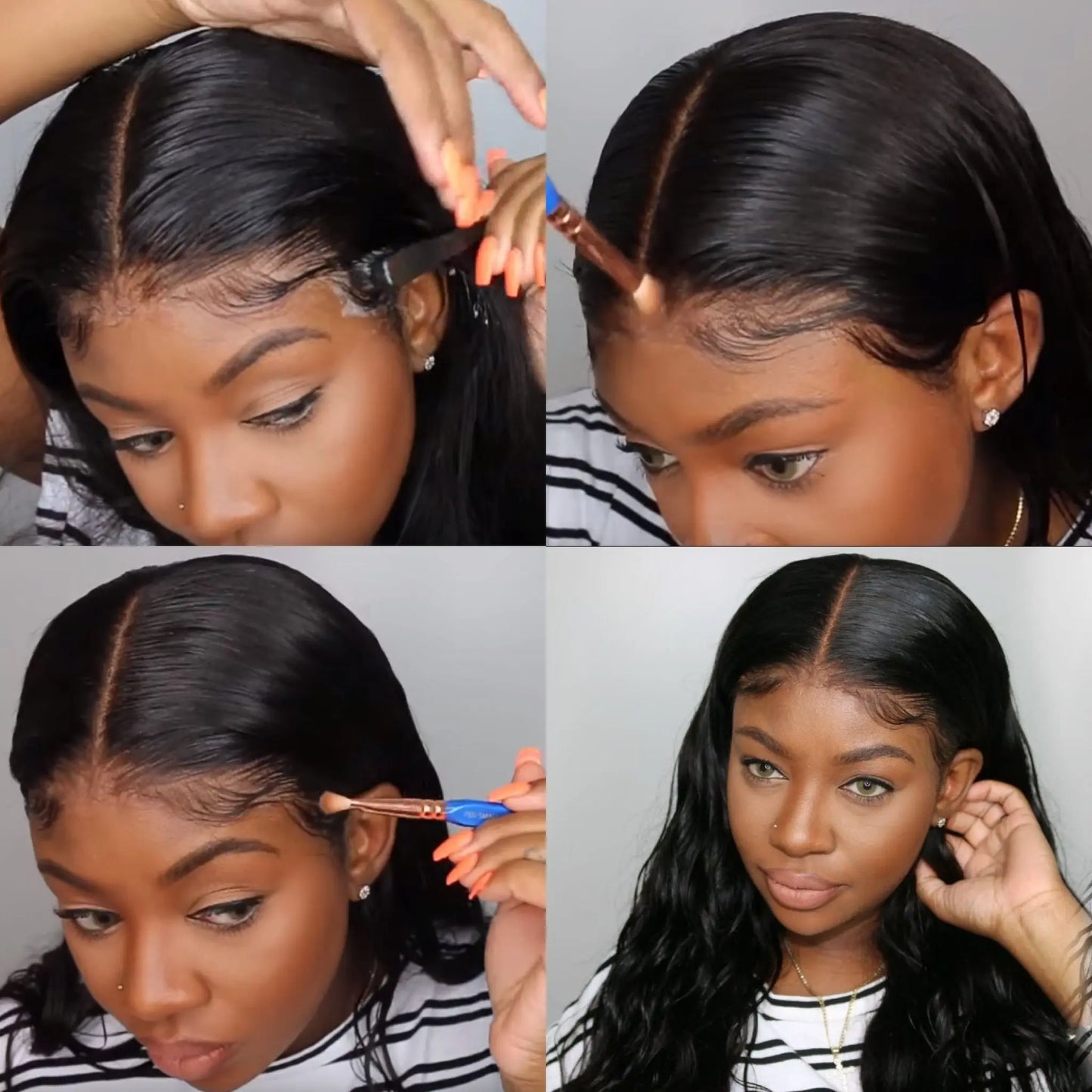 250% Density 13x6 HD Straight Lace Front Wig Glueless, Pre-Plucked 13x4 Transparent Lace Human Hair Wig 30-38 Inch